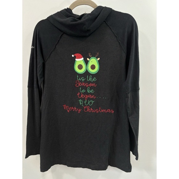 Columbia Women's Sweater M Graphic Christmas "The Vegans Ate My Nose" Funny - Picture 2 of 10